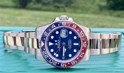 rolex white gold gmt pepsi for sale|rolex pepsi 2022 price.